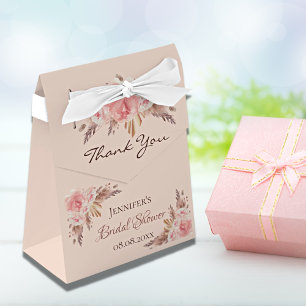 Ballotins Fête des mariées blush pampas herbe fleuri merci