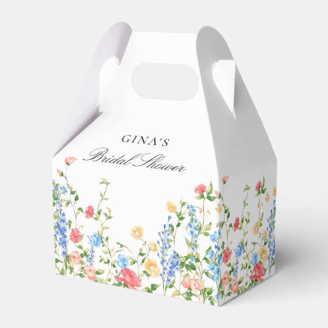 Ballotins Fête des mariées Boho du Fleur sauvage d'aquarelle (Verso)