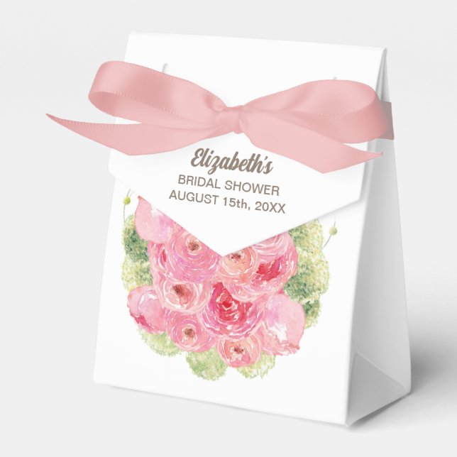 Ballotins Fête des mariées d'aquarelle Rose romantique (Verso)