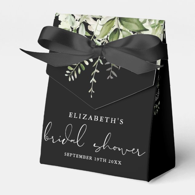 Ballotins Fête des mariées Florale Noire Et Blanc (Verso)