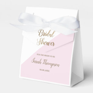 Ballotins Fête des mariées moderne Pink Gold Script Ballotin