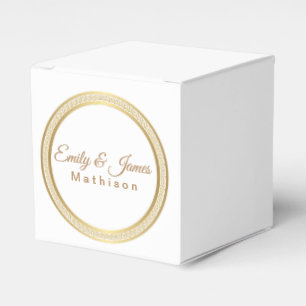 Ballotins Fête Faveur Box-Gold Cercle éternel