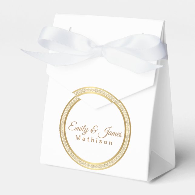 Ballotins Fête Faveur Box-Gold Cercle éternel (Verso)