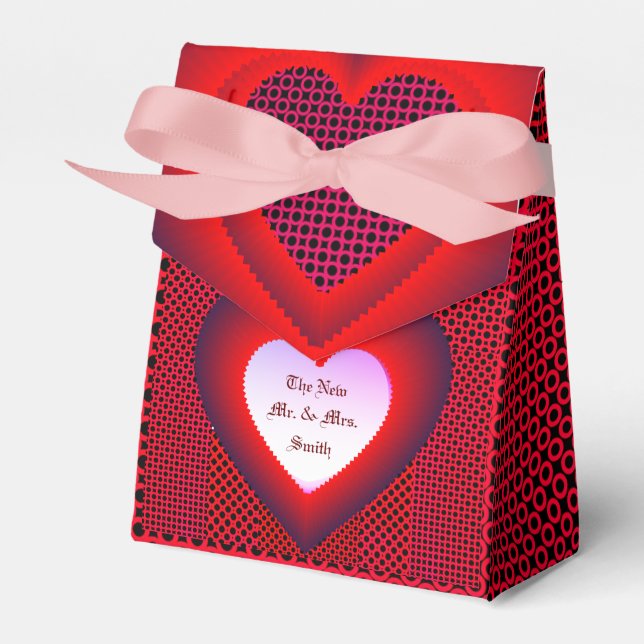 Ballotins Fête rouge personnalisable Faveur mariage (Verso)