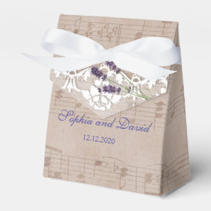 Ballotins Feuille de musique romantique Lavender Mariage per