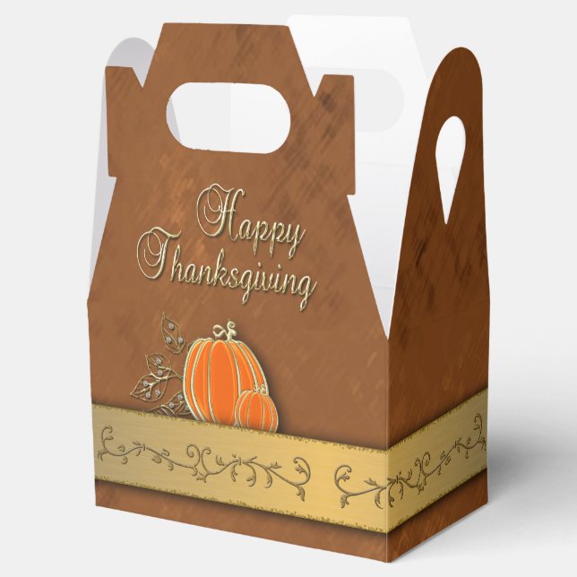 Ballotins Feuilles Citrouilles précieux de Thanksgiving Gold (Ouvert)