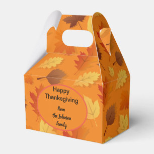 Ballotins Feuilles d'automne/automne Thanksgiving boîte cade