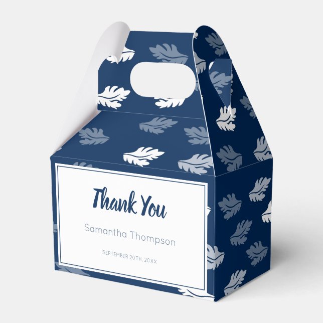 Ballotins Feuilles de la marine Blue Antique Motif (Verso)