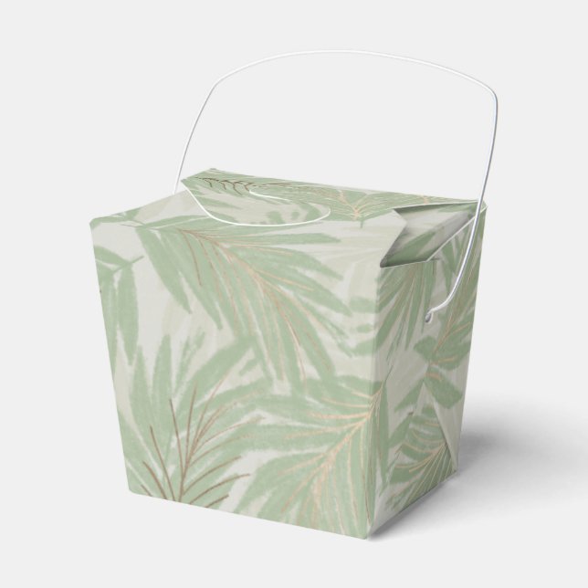 Ballotins Feuilles Tropical Green et Gold sur Sage Take Out (Verso)