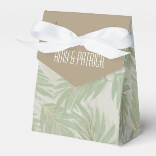 Ballotins Feuilles Tropical Vert et Or sur la tente Sage