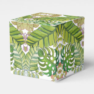 Ballotins Feuilles Tropicaux En Aquarelle