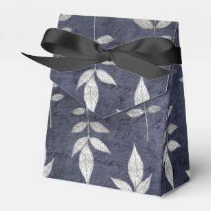 Ballotins Feuilles vintage grunge noires et bleues