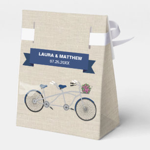 Ballotins Fiançailles Mariage Tandem Bleu foncé