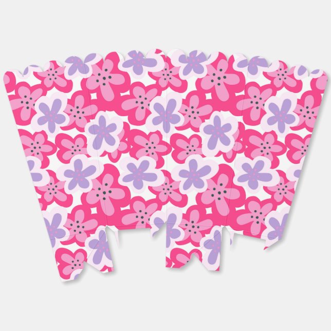 Ballotins Fille moderne rose violet Floral tendance Tropical (Déplié)