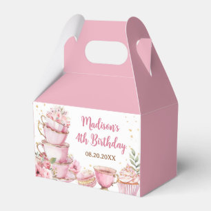 Ballotins Fille Rose & Gold Floral Tea Party Anniversaire