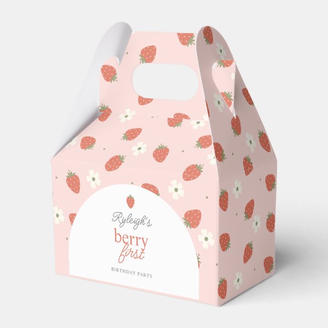 Ballotins Filles fraises Berry Première fête d'anniversaire  (Verso)