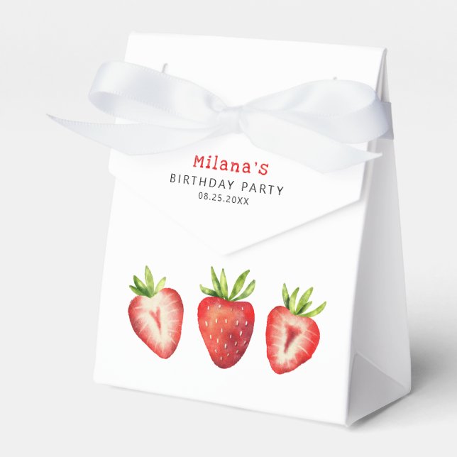 Ballotins Filles fraises fête d'anniversaire (Verso)