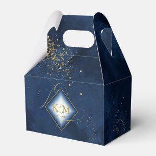 Ballotins Fine Lines Gold Abstrait Mariage V3 Navy ID867