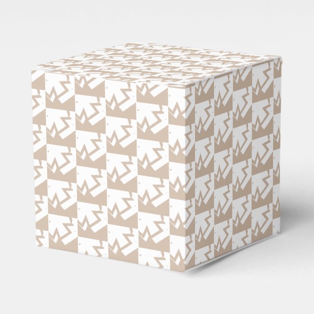 Ballotins Flacons de neige blanc étoile motif beige beige ca (Verso)