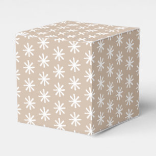 Ballotins Flacons de neige blanc étoile motif beige beige ca