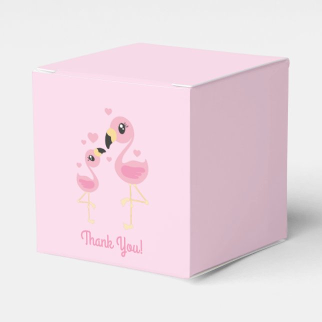 Ballotins Flamant rose Baby shower mignon Tropical (Verso)