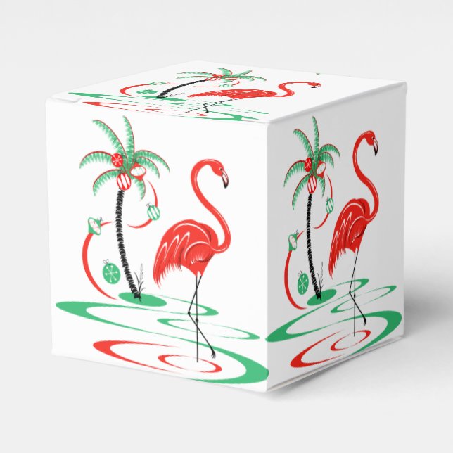 Ballotins Flamant rose de Noël rouge ballotin classique (Verso)