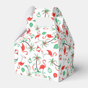 Ballotins Flamant rose de Noël rouge multiballotin