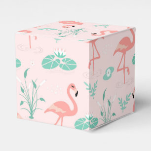 Ballotins Flamant rose vintage et Motif Lily d'eau