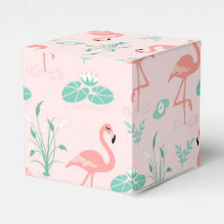 Ballotins Flamant rose vintage et Motif Lily d'eau