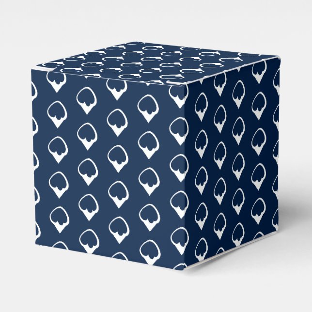 Ballotins Flambeaux de neige blanc bleu marine cadeau (Verso)