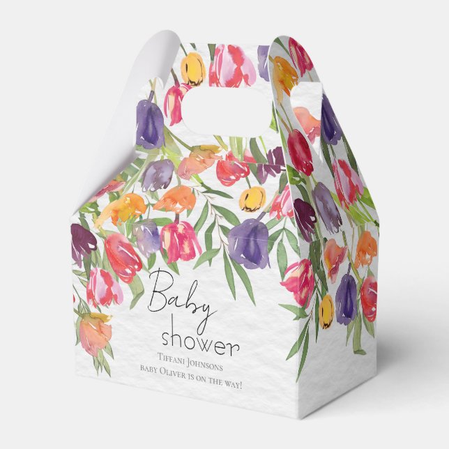 Ballotins Flambée de couleurs Tulipes et Baby shower de verd (Verso)