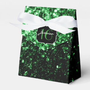 Ballotins Flamme de parties scintillant vert foncé brille do