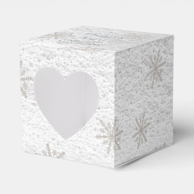 Ballotins Flammes de neige en argent Baby shower de Merci de (Verso)
