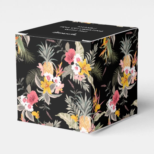 Ballotins Fleur de Ananas sur Carré Noir (Verso)