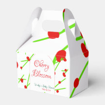 Fleur de cerisier en forme d'arche rouge vert baby