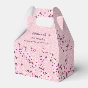 Ballotins Fleur de cerisier rose Glam Personnalisé Anniversa