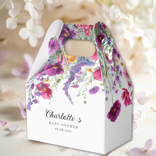 Ballotins Fleur sauvage, Baby shower à fleurs violettes