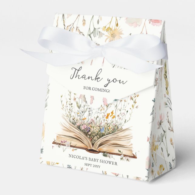 Ballotins Fleur sauvage | Baby shower à thème du livre (Verso)