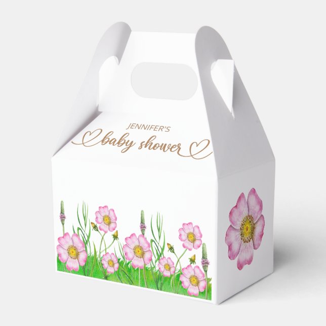 Ballotins Fleur sauvage bébé en fleur Baby shower Ballotin (Verso)