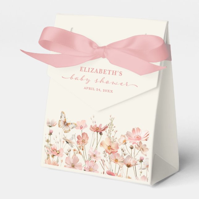 Ballotins Fleur sauvage bébé en Fleur Baby shower fille (Verso)