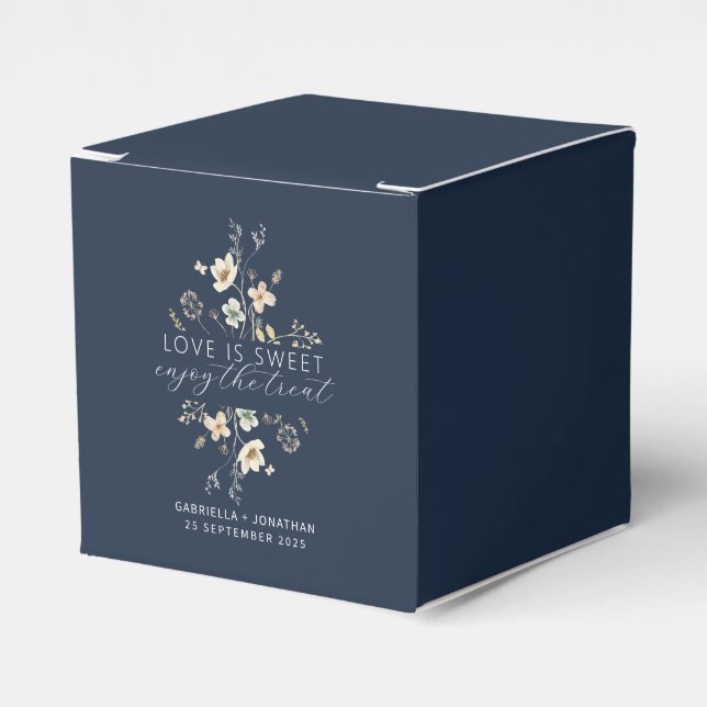 Ballotins Fleur Sauvage Bleue Élégante L'Amour Est Doux Mari (Verso)