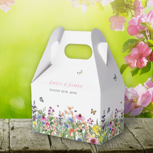 Ballotins Fleur sauvage Floral Wedding Favor Box