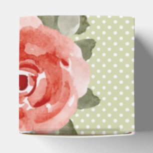 Ballotins Fleurs à l'aquarelle Roses Rouges 2" Carré