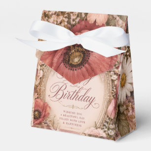 Ballotins Fleurs à ruban de naissance personnalisé romantiqu