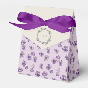 Ballotins Fleurs Aquarelle Violette Mariage Lilas