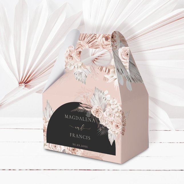 Ballotins Fleurs Boho | boîte de faveur de mariage (Créateur téléchargé)