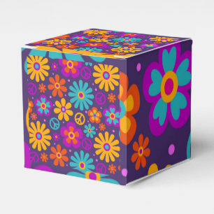 Ballotins Fleurs colorées Paix Amour Retro Super Hippie