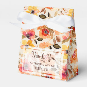 Ballotins Fleurs d'automne aquarelle Shower de mariage