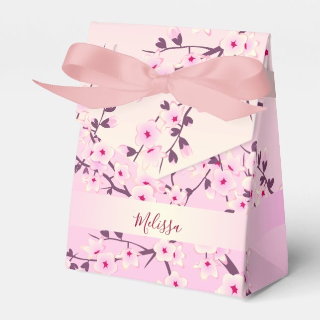 Ballotins Fleurs de cerisier rose Monogramme (Verso)