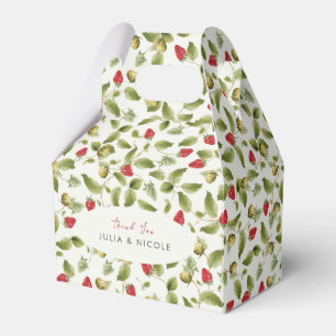 Ballotins Fleurs de fraises rouges sucrées Mariage